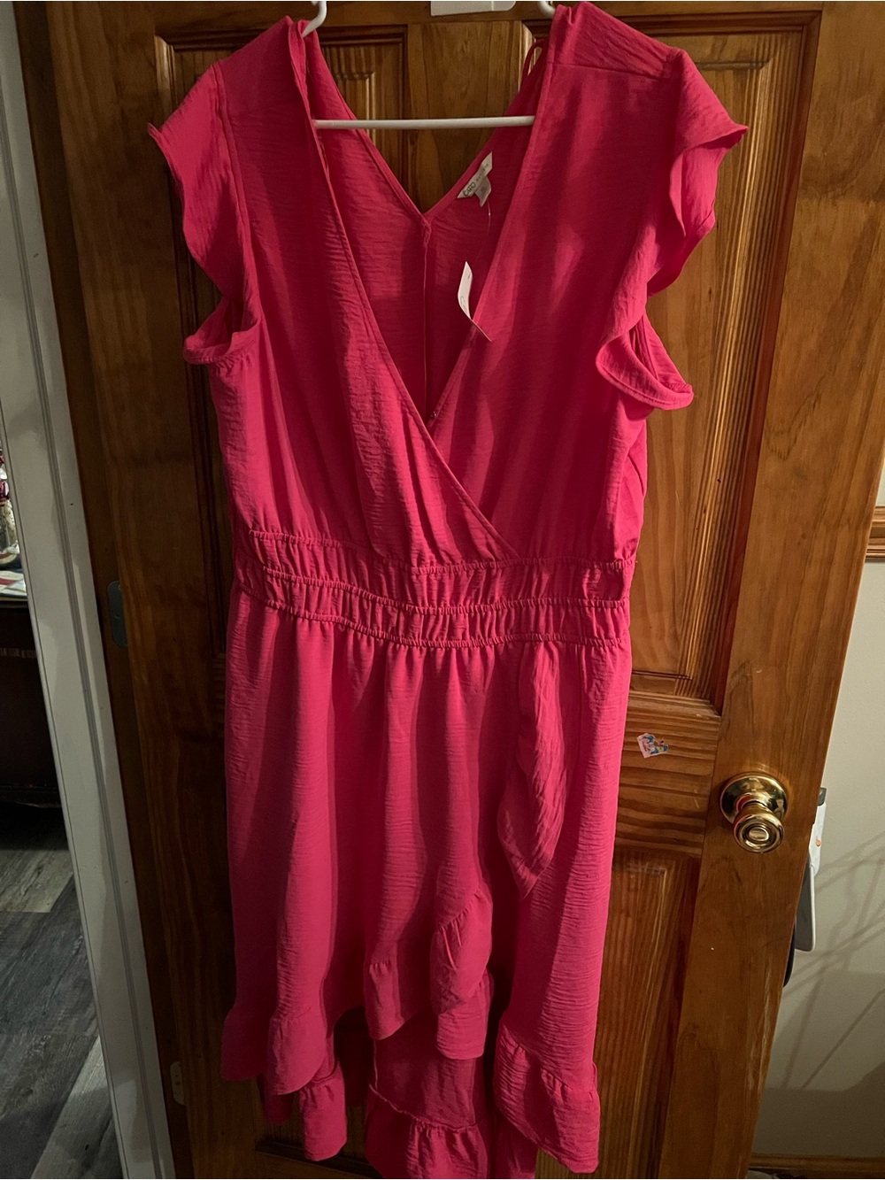 Cato Hot Pink Sleeveless Wrap-Front Dress - Picture 1 of 1